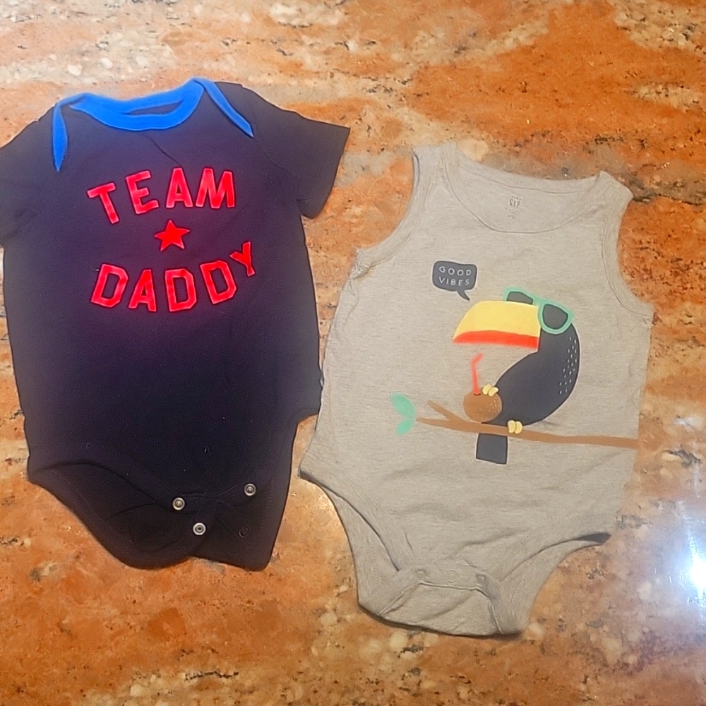 Baby Gap 6-12 mos 2 pc onesies